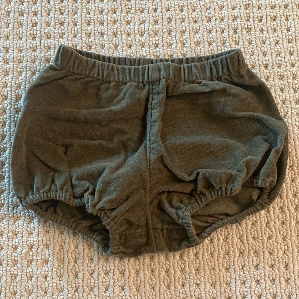 Little Cotton Clothes Velvet Green Bloomers (18 to 24 months)
